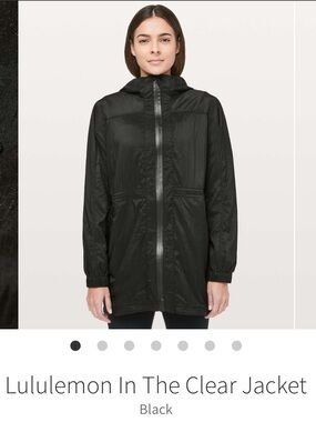 Lululemon athletica In The Clear Hooded Lightweight Rain Jacket - Black Small 4